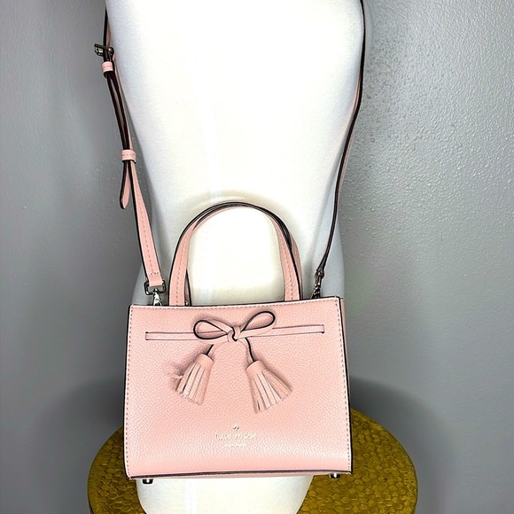 NWT Mini Kate Spade Pink Hayes Leather Rosycheeks Satchel - Picture 8 of 8